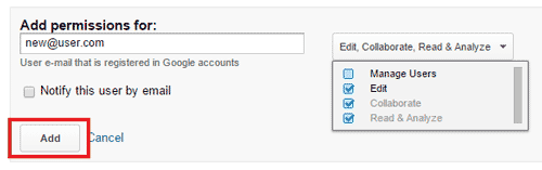 Google Analytics - Set new user permissions